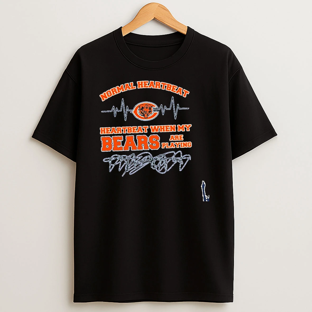 Chicago Bear Normal Heartbeat Heartbeat When My Bears Are Playing T Shirt