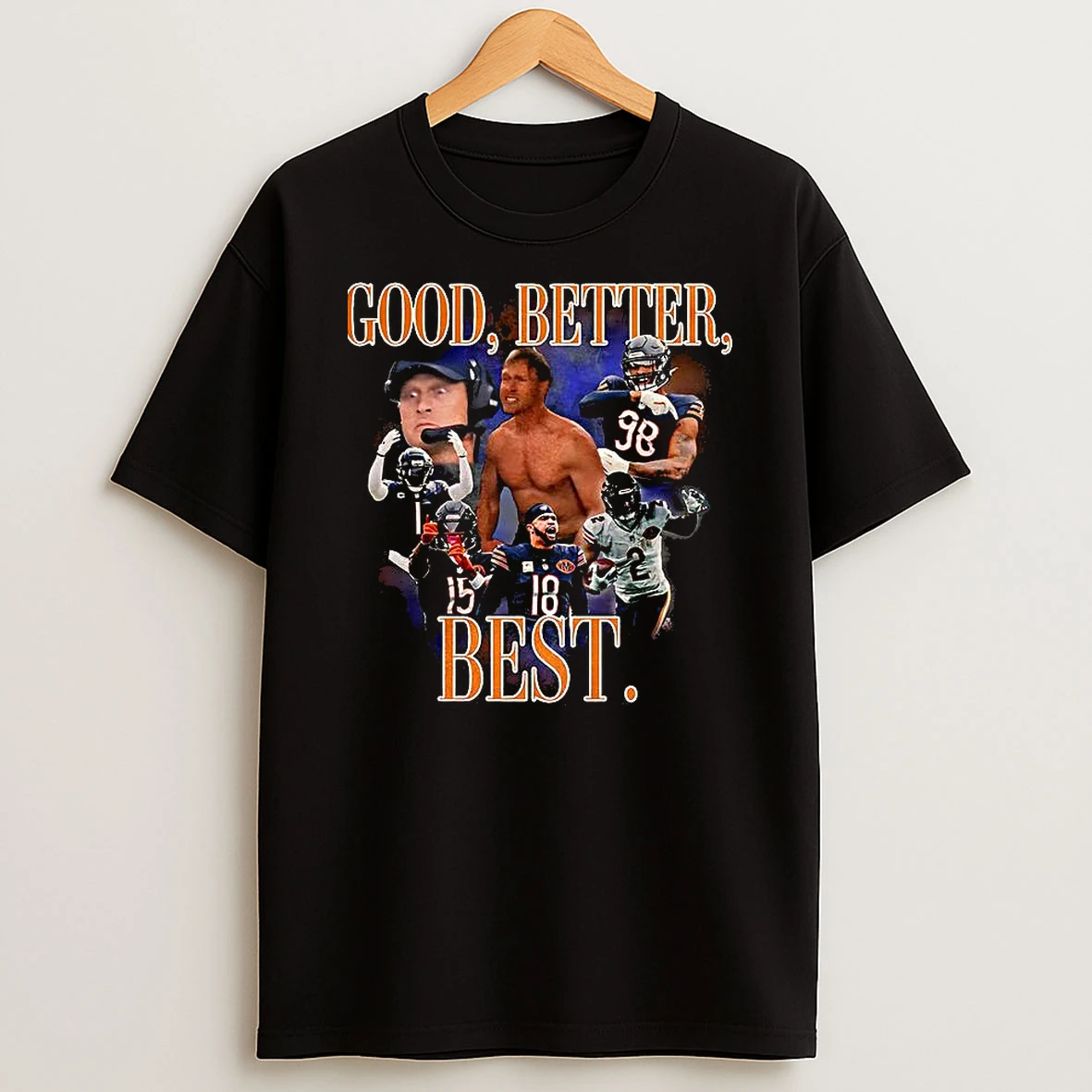Chicago Bear Football Good Better Best Player Graphic 90s Vintage T Shirt