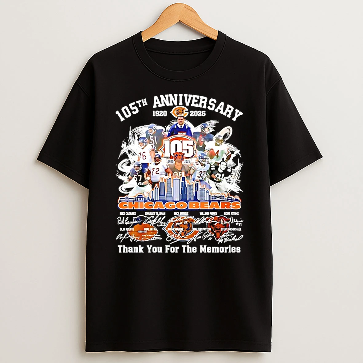Chicago Bears 105th Anniversary 1920 2025 Thank You For The Memories T Shirt