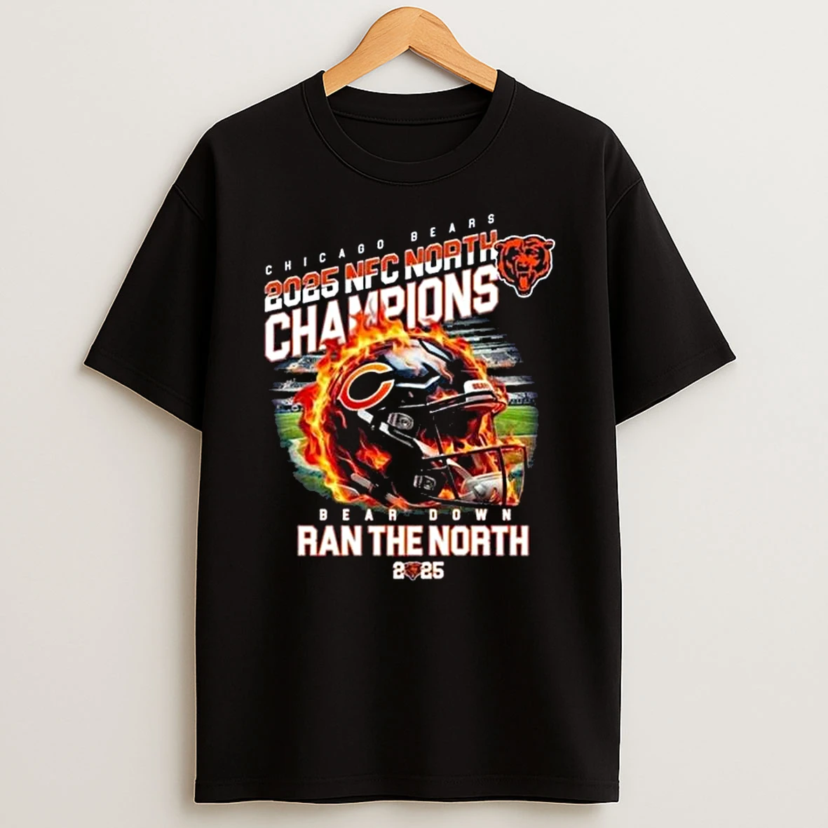 Chicago Bears 2025 Nfc North Champions Bear Down Ran The North T Shirt