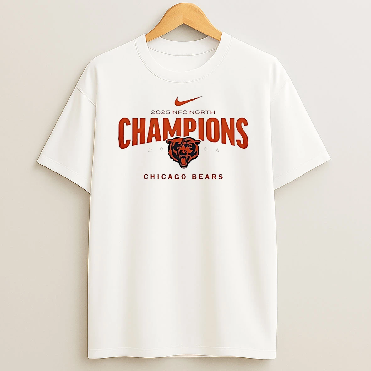 Chicago Bears 2025 Nfc North Champions King Of The North Circle T Shirt