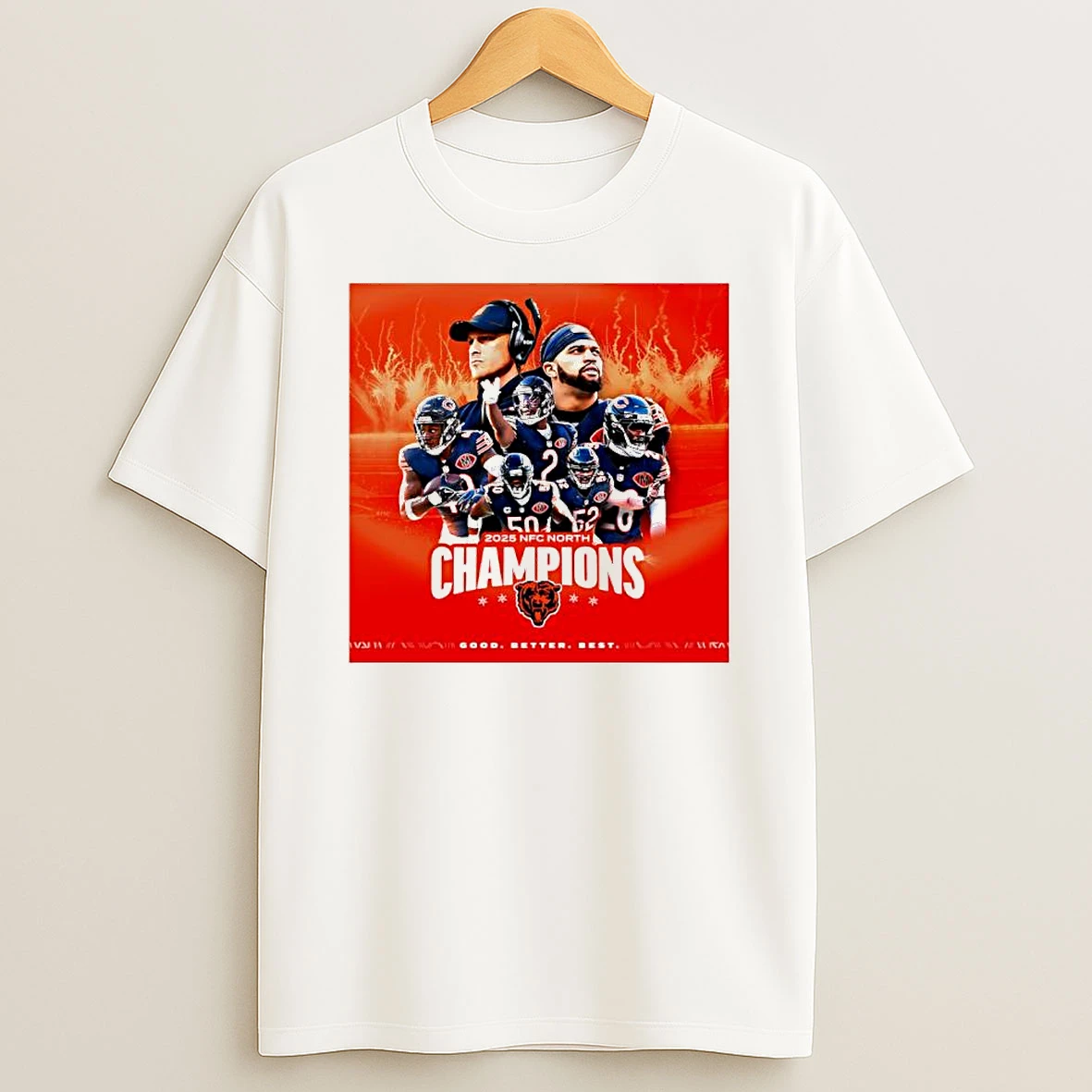 Chicago Bears 2025 Nfc North Champions Good Better Best T Shirt