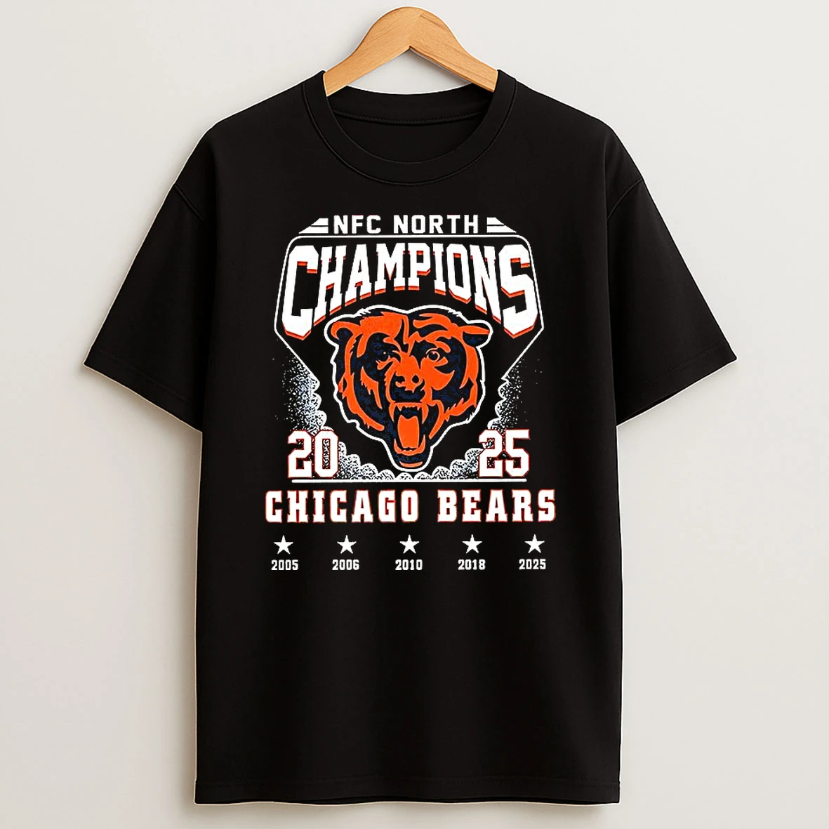 Chicago Bears 2025 Nfc North Division Champions Playoffs Ready Logo T Shirt