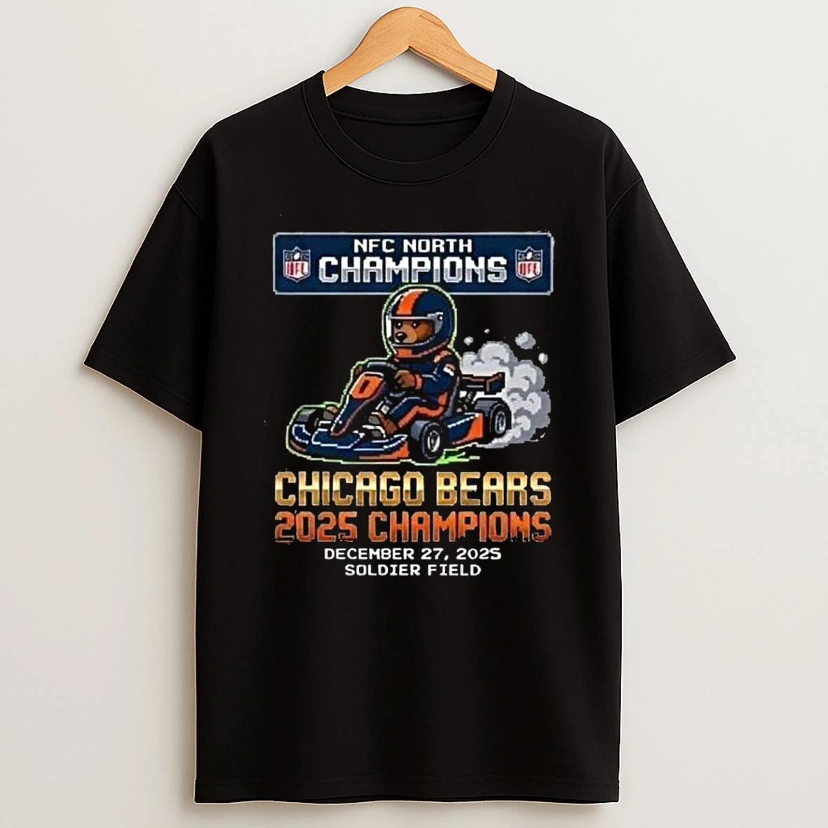 Chicago Bears 2025 Nfc North Champions December 27 2025 Mario Kart T Shirt