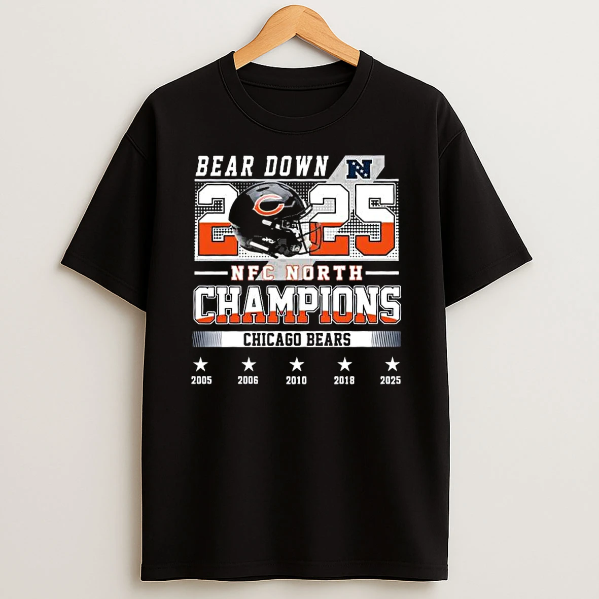 Chicago Bears Bear Down 2025 Nfc North Champions 2005 2025 T Shirt