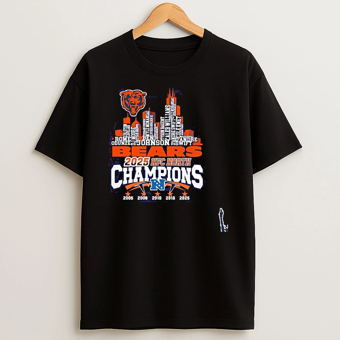 Chicago Bears City Nfc North Division Champions 2005 2025 T Shirt