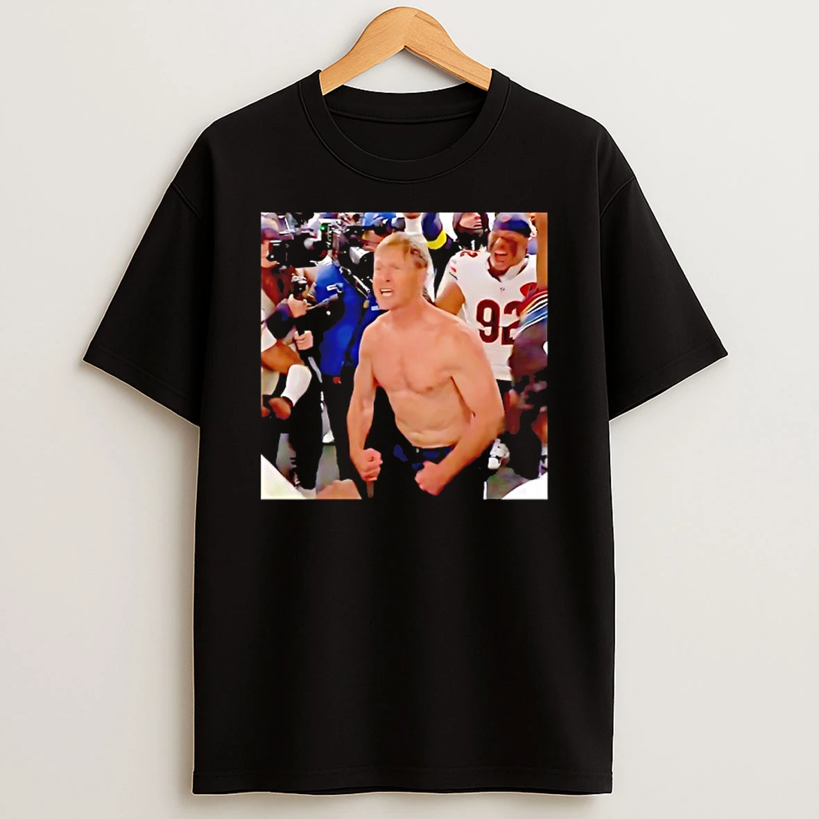 Chicago Bears Coach Ben Johnson Shows Off T Shirt