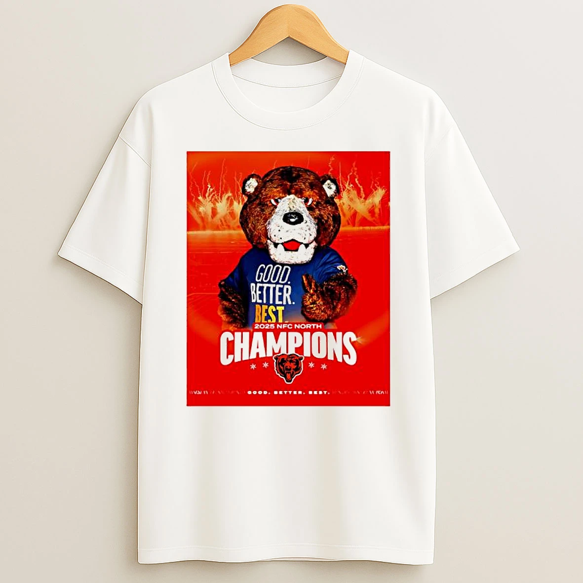 Chicago Bears Da Division Champs With Mascot Good Better Best T Shirt