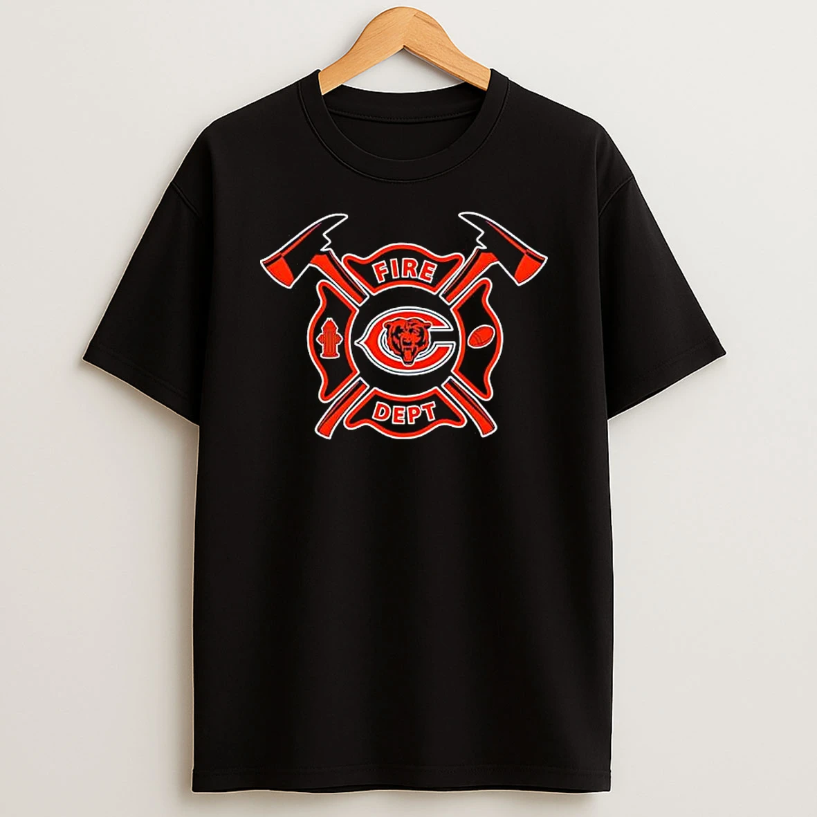 Chicago Bears Fire Department Football T Shirt