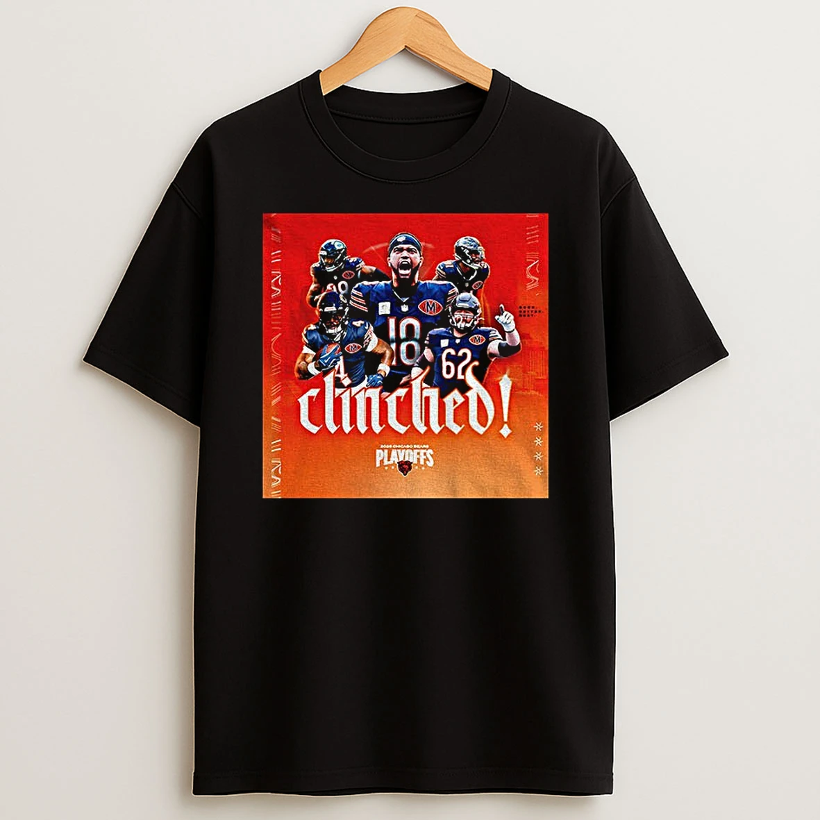 Chicago Bears Football 2025 Chicago Bears Playoffs Clinched T Shirt
