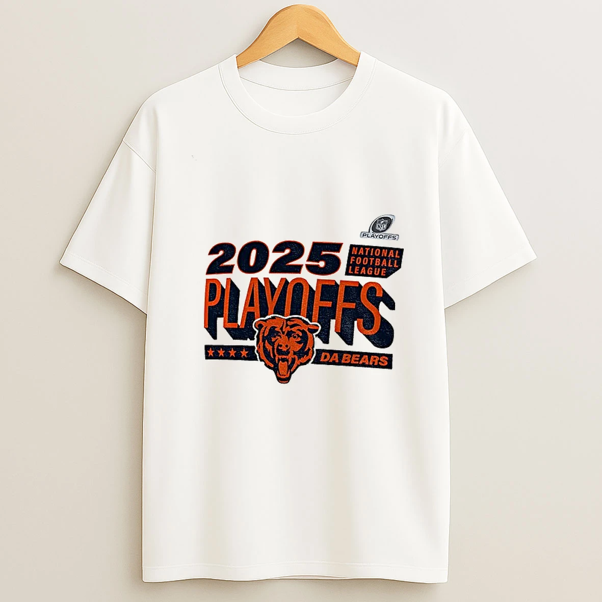 Chicago Bears Football 2025 Nfl Playoffs Da Bears Logo T Shirt
