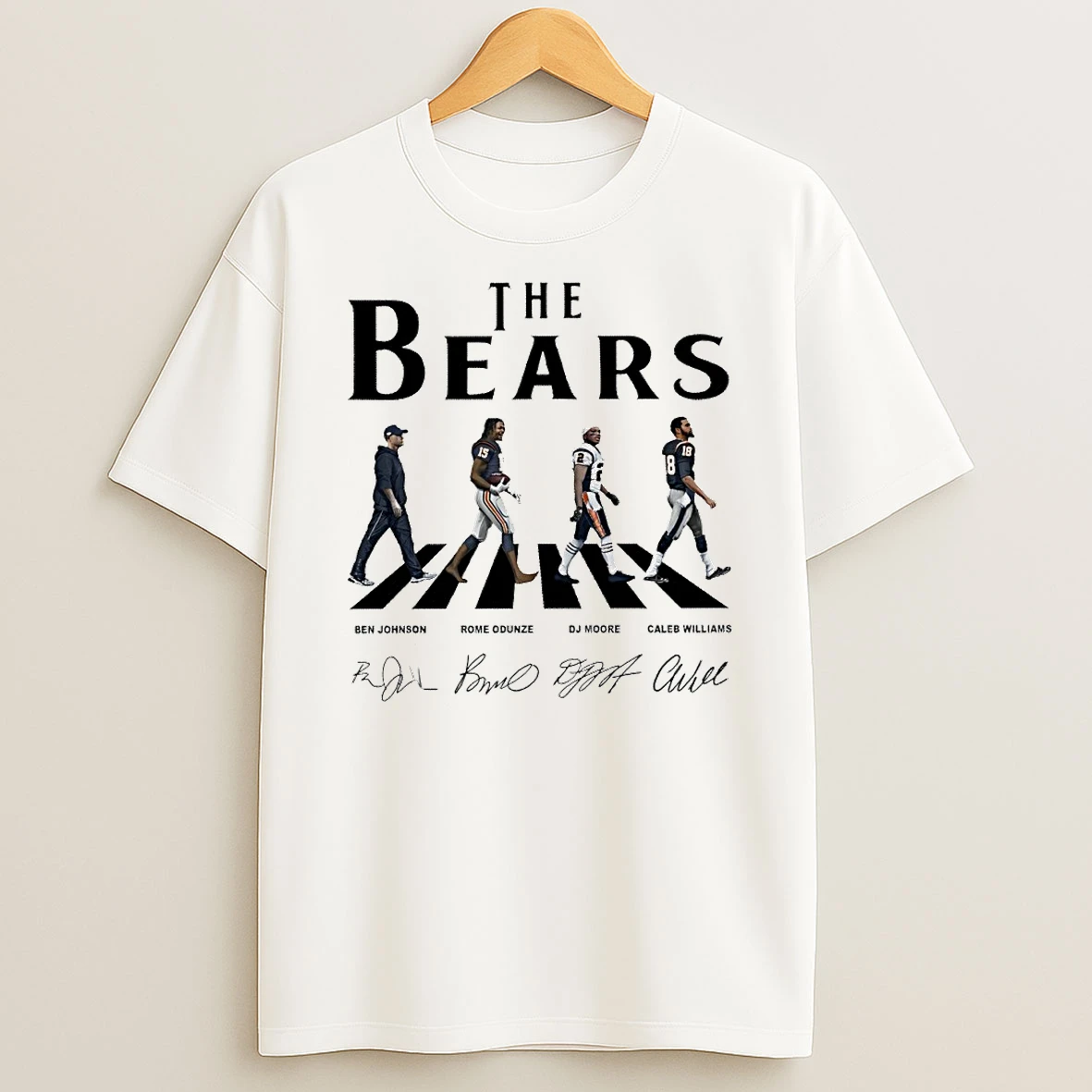 Chicago Bears Football Abbey Road Signatures Circle T Shirt