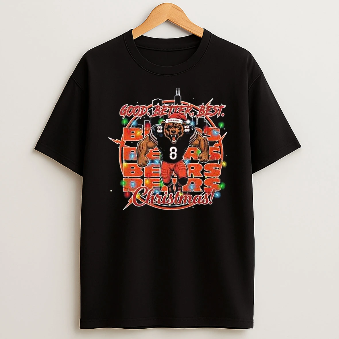 Chicago Bears Football Good Better Best Coach Holiday T Shirt