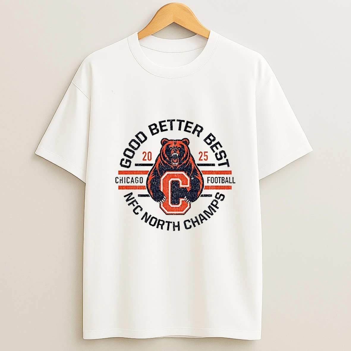 Chicago Bears Football Playoffs 2025 Good Better Best Nfc North Champs T Shirt