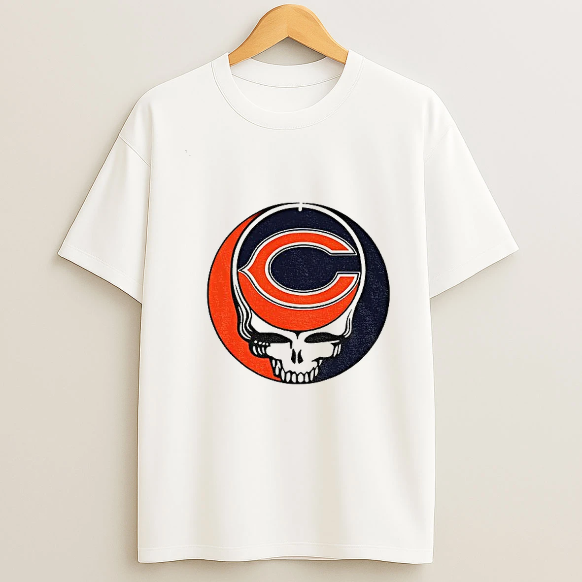 Chicago Bears Grateful Dead Steal Your Face Skull T Shirt