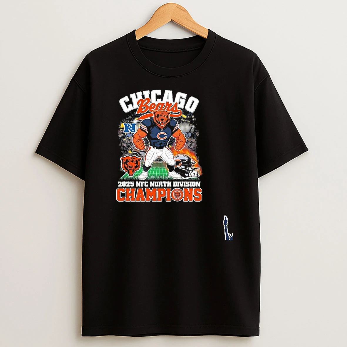 Chicago Bears Mascot 2025 Nfc North Division Champions T Shirt
