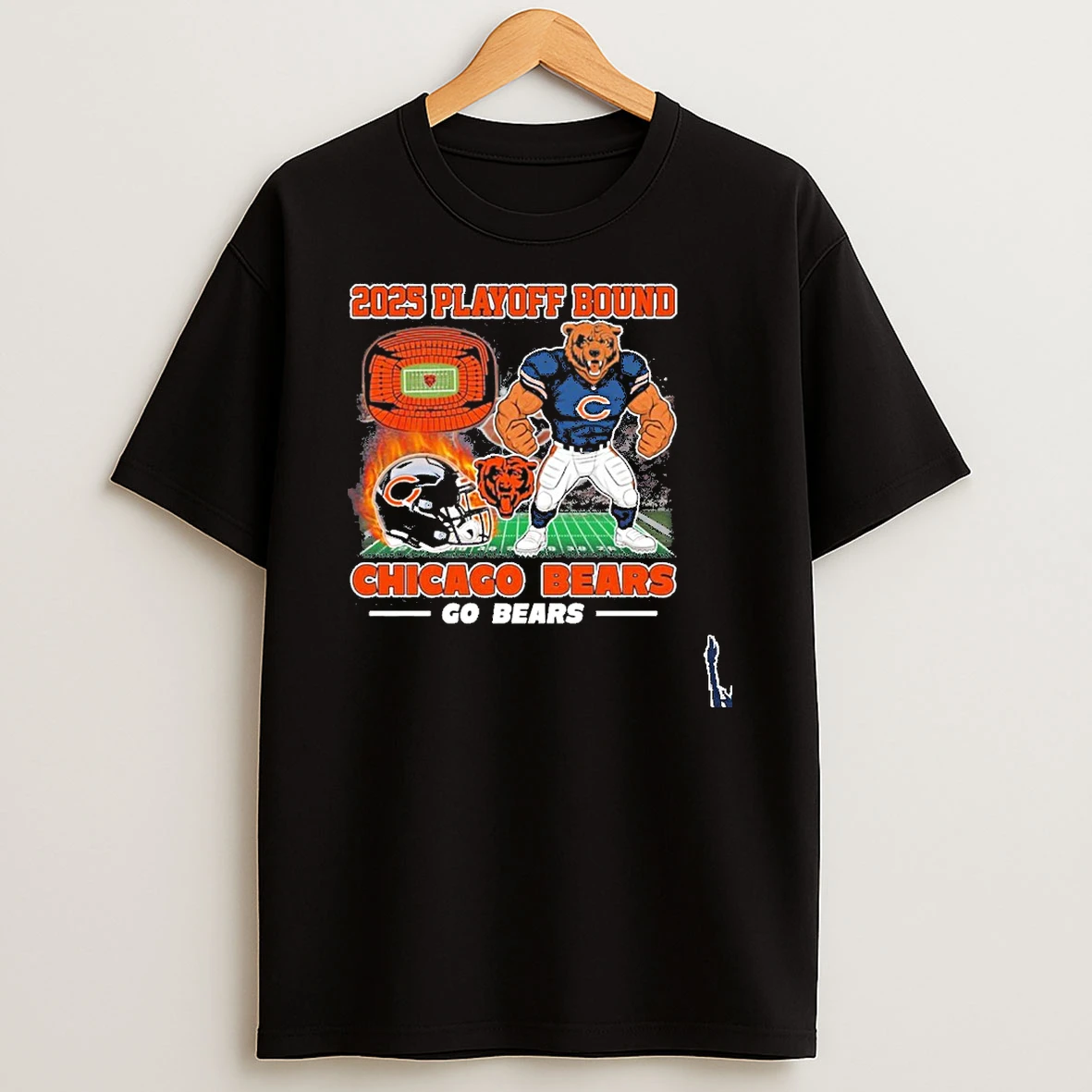 Chicago Bears Mascot 2025 Nfl Playoff Bound Go Bears T Shirt