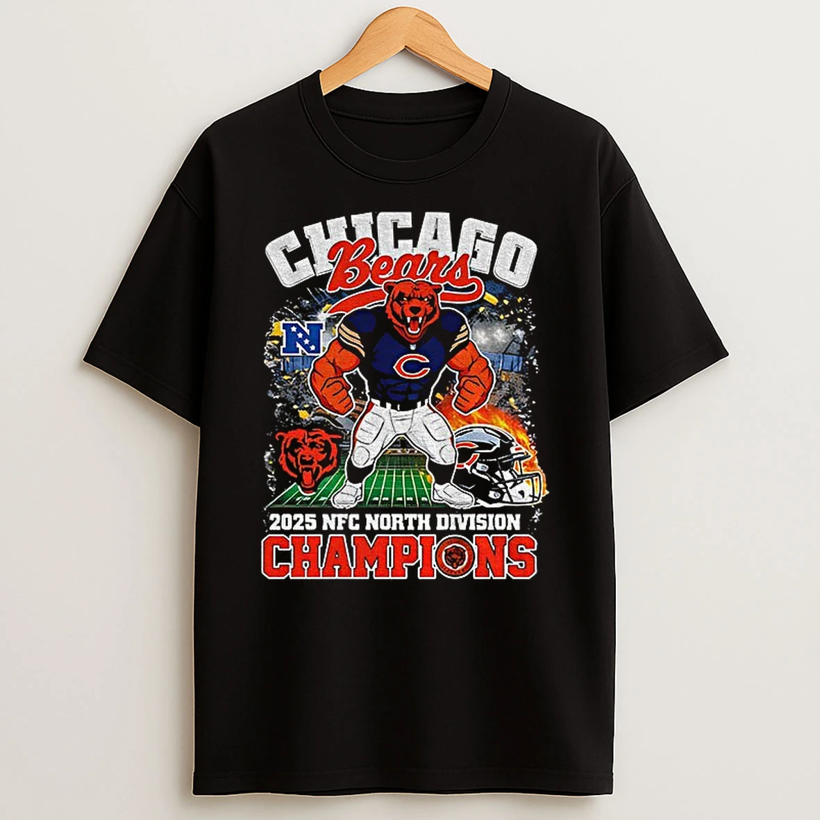 Chicago Bears Mascot Nfc North Champions Division 2025 T Shirt