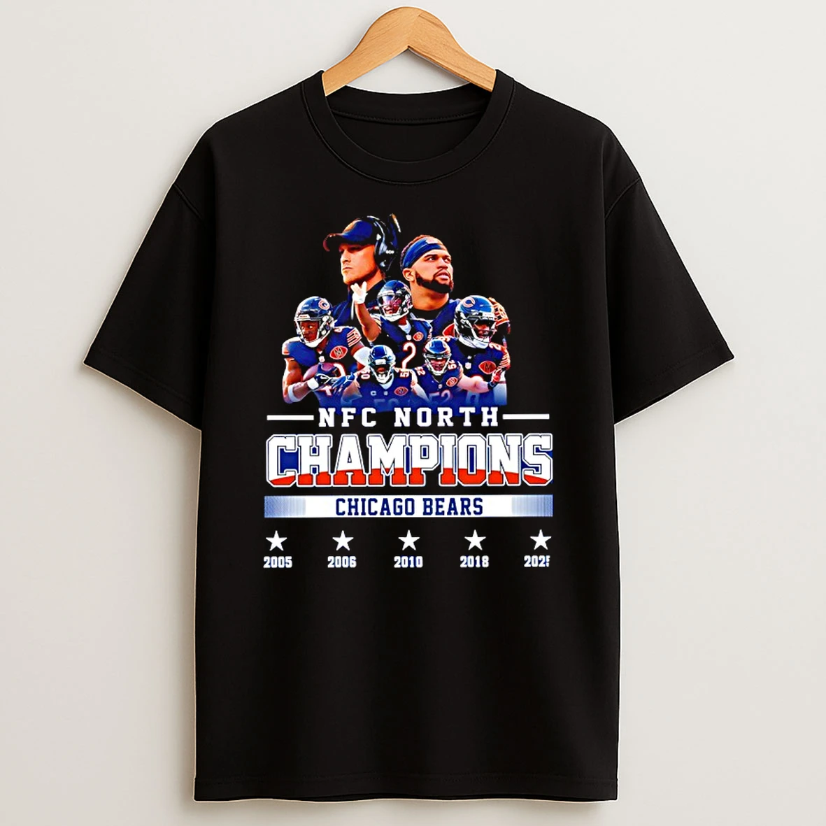 Chicago Bears Nfc North 2025 Graphic T Shirt