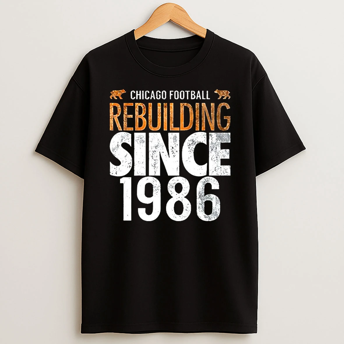Chicago Bears Nfl Rebuilding Since 1986 Retro T Shirt