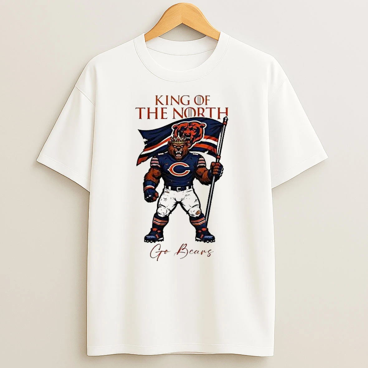 Chicago Bears Nfl 2025 King Of The North Mascot Go Bears T Shirt