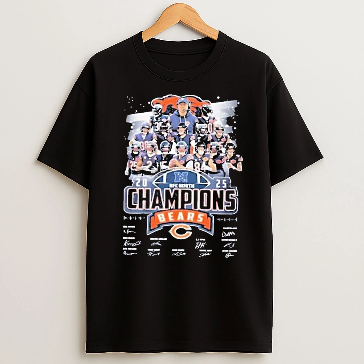 Chicago Bears Wins 2025 Nfc North Division Champions Signatures T Shirt