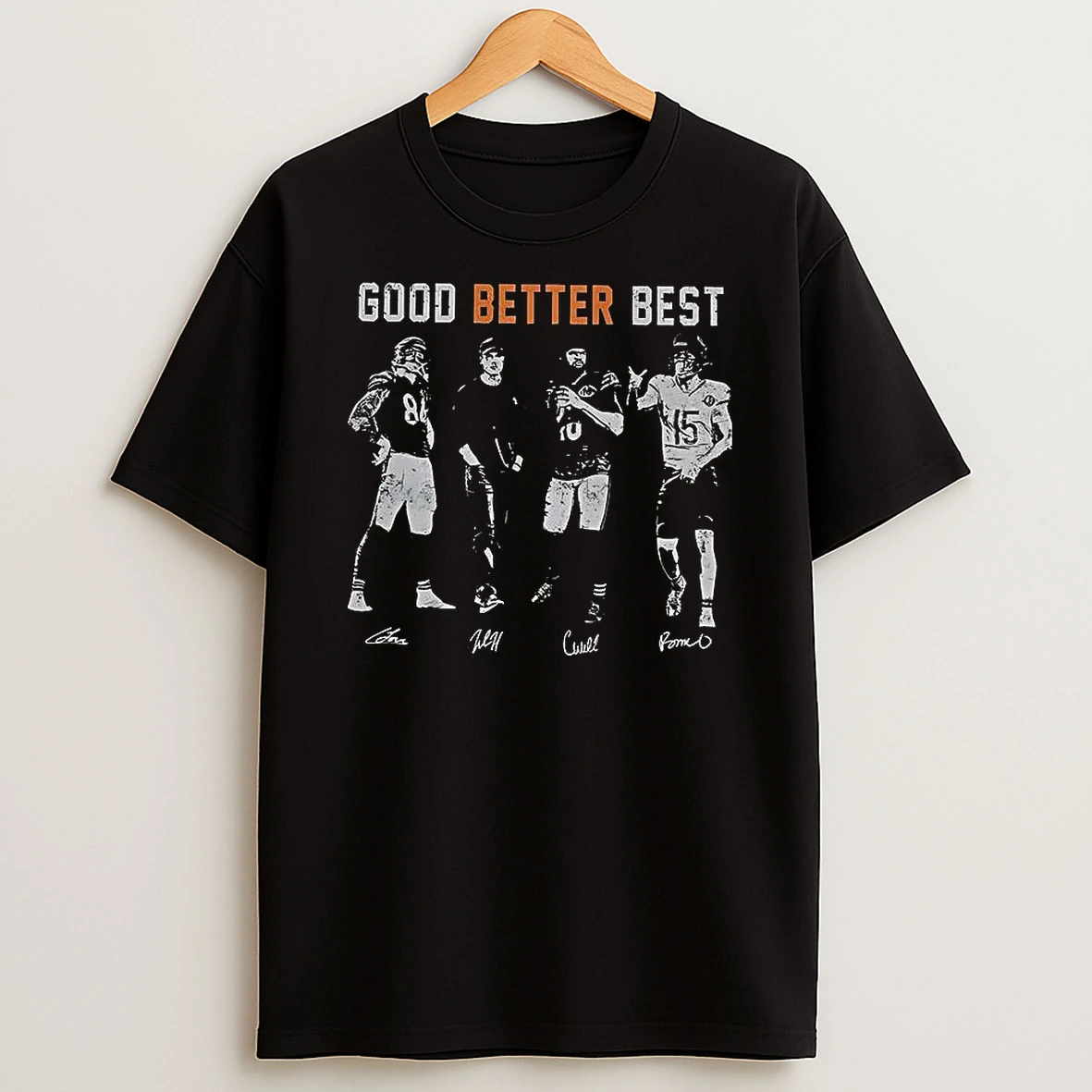 Chicago Bears Football Good Better Best Player Signature Retro T Shirt