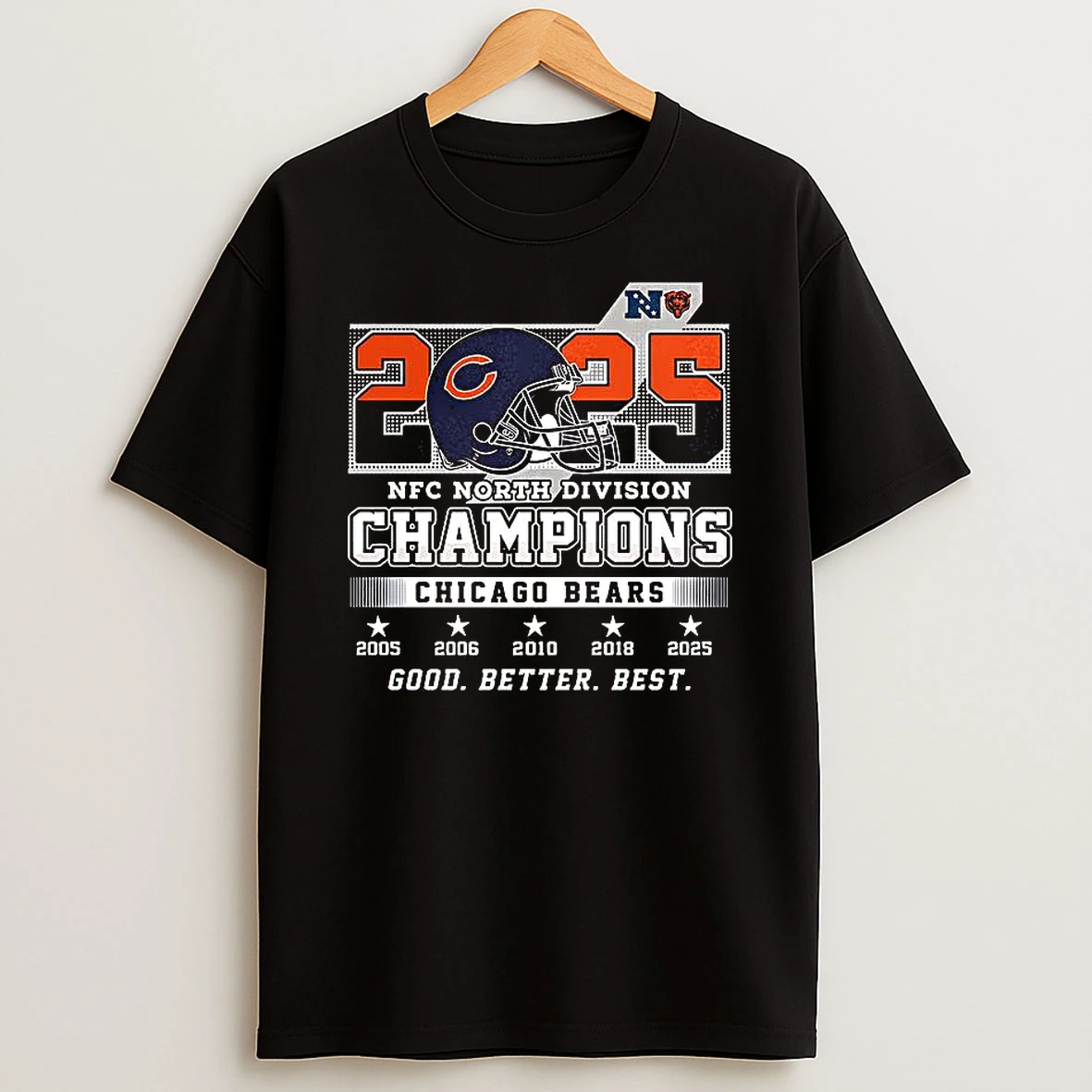 Chicago Bears Helmets Nfc North Division Champions T Shirt