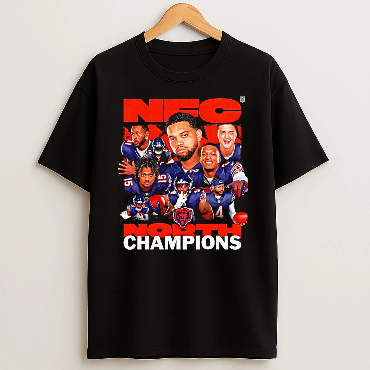 Chicago Bears Logo 2025 Nfc North Division Champs T Shirt