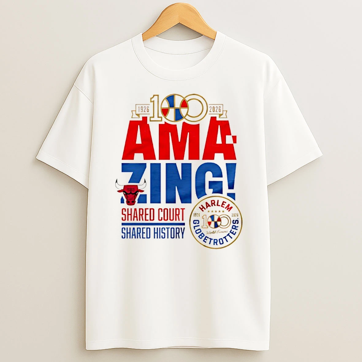 Chicago Bulls X Harlem Globetrotters Amazing 100 Year 1926 2026 T Shirt