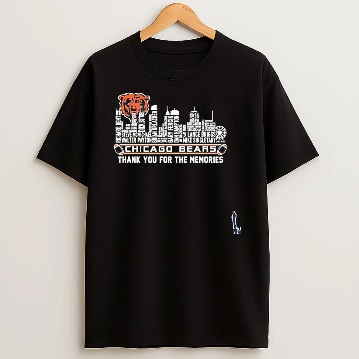 Chicago Skyline X Chicago Bears Typo Team Name T Shirt