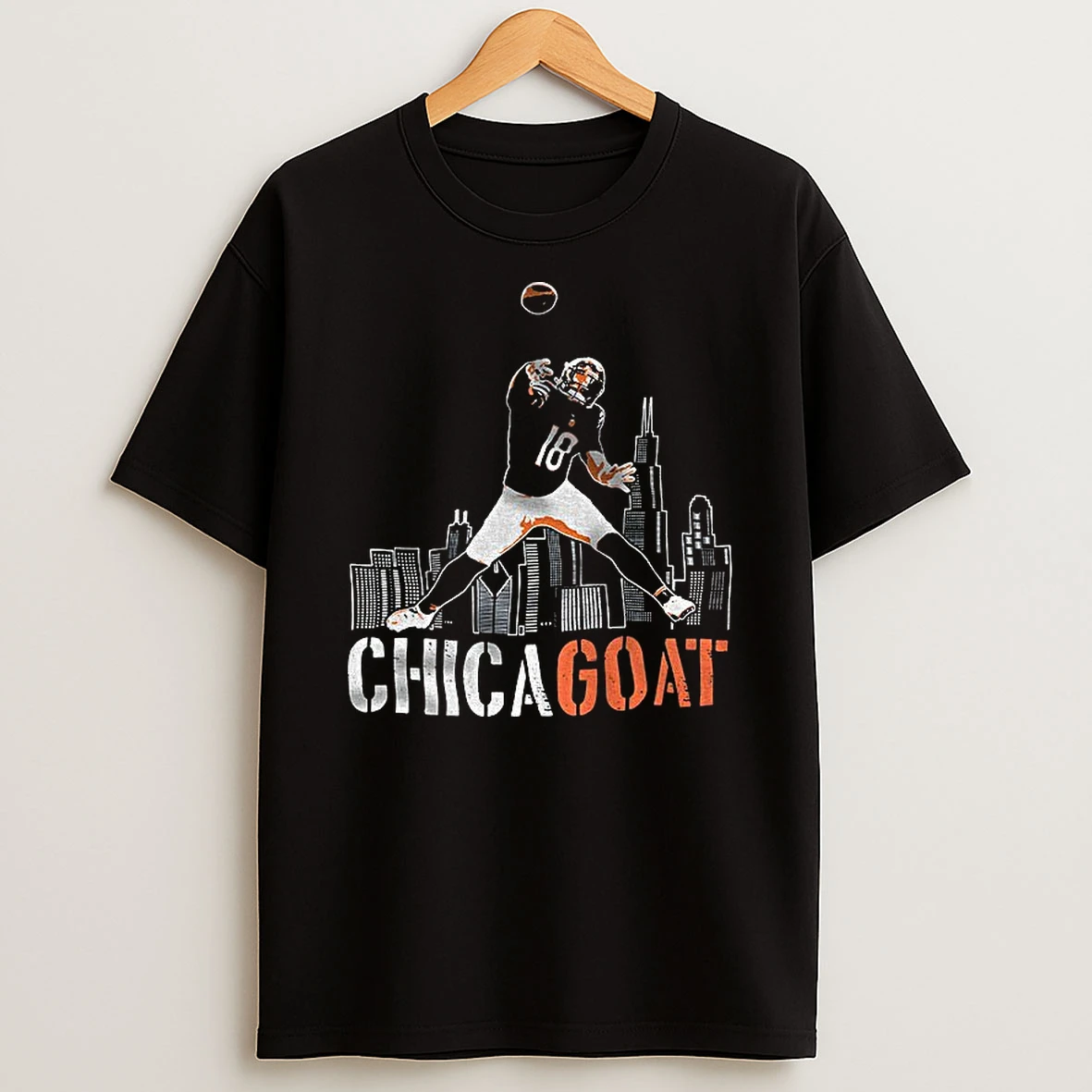 Chicagoat Caleb Williams Chicago Bears Football City Skyline Nfl 2025 T Shirt