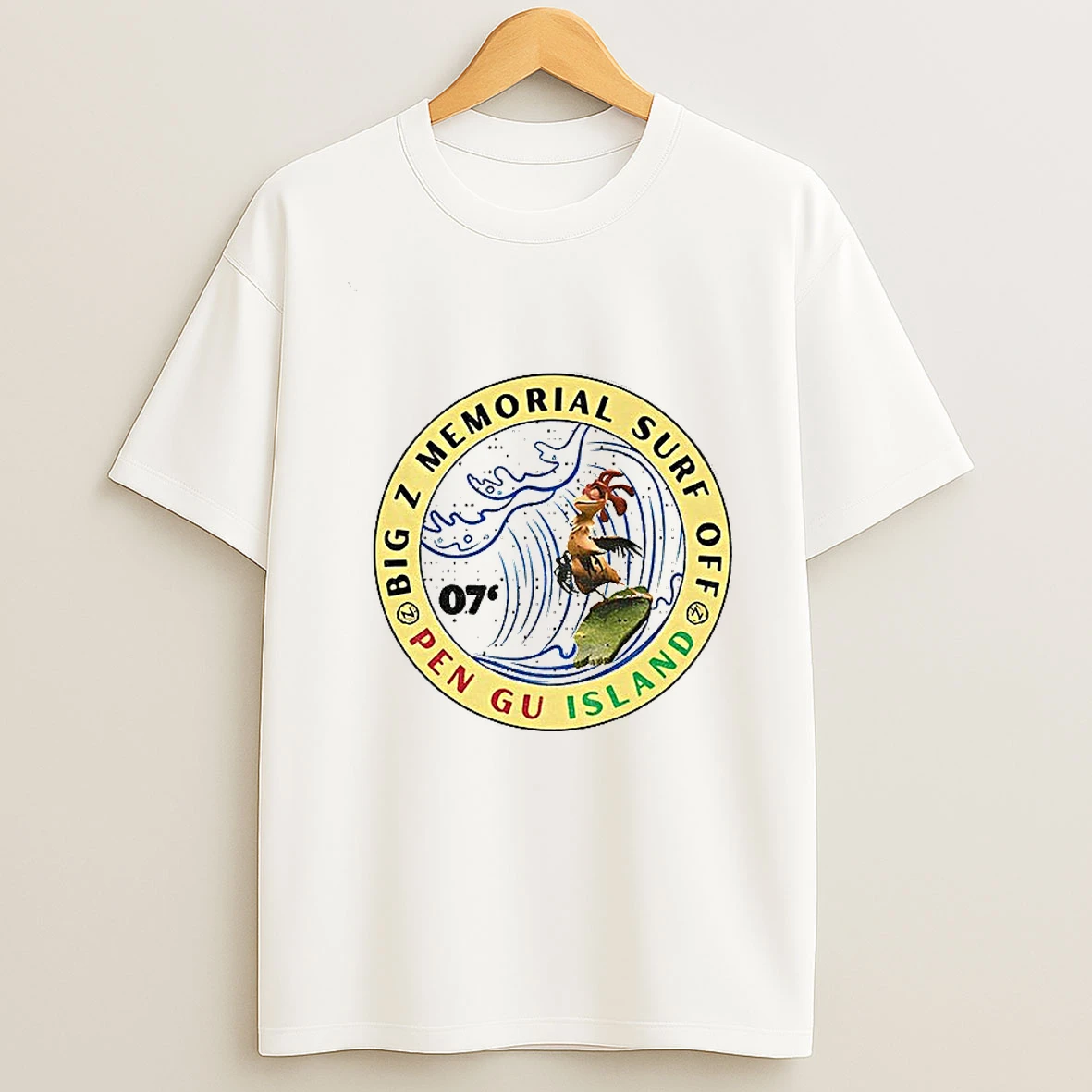 Chicken Joe Surfs Up Big Z Memorial Surf Off T Shirt
