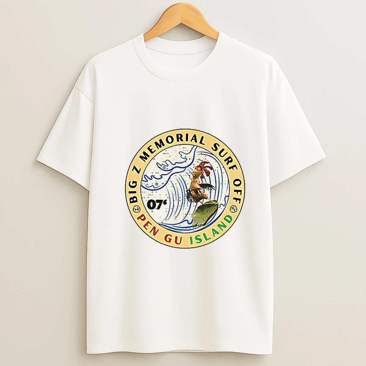 Chicken Joe Surfs Up Big Z Memorial Surf T Shirt