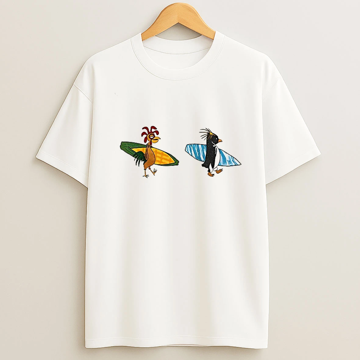 Chicken Joe And Cody Maverick Surfing T Shirt