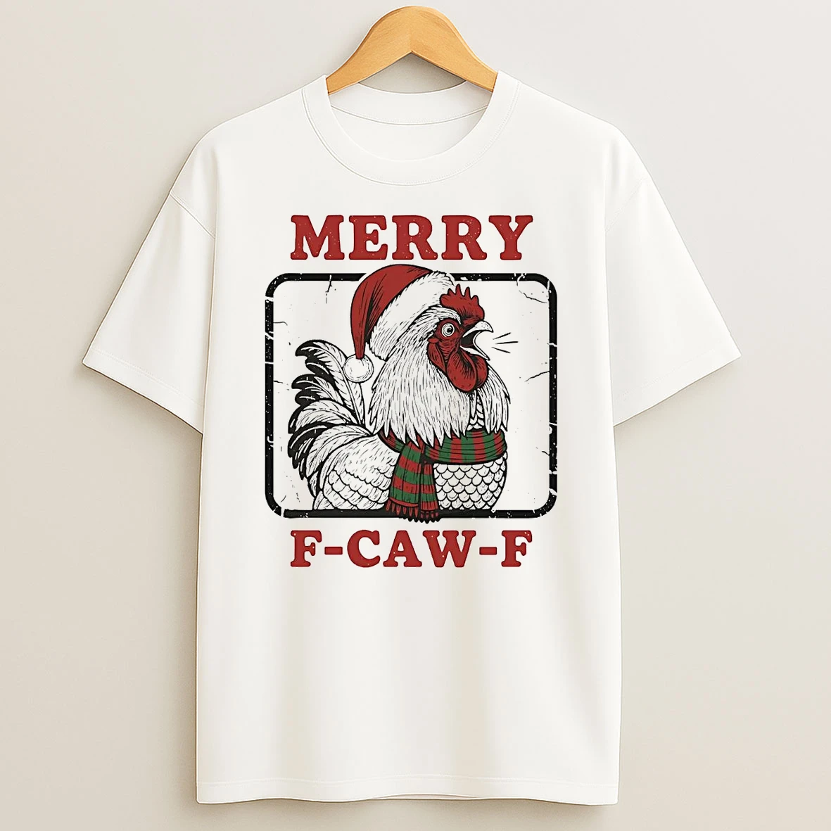 Chicken Merry F Caw F Christmas T Shirt