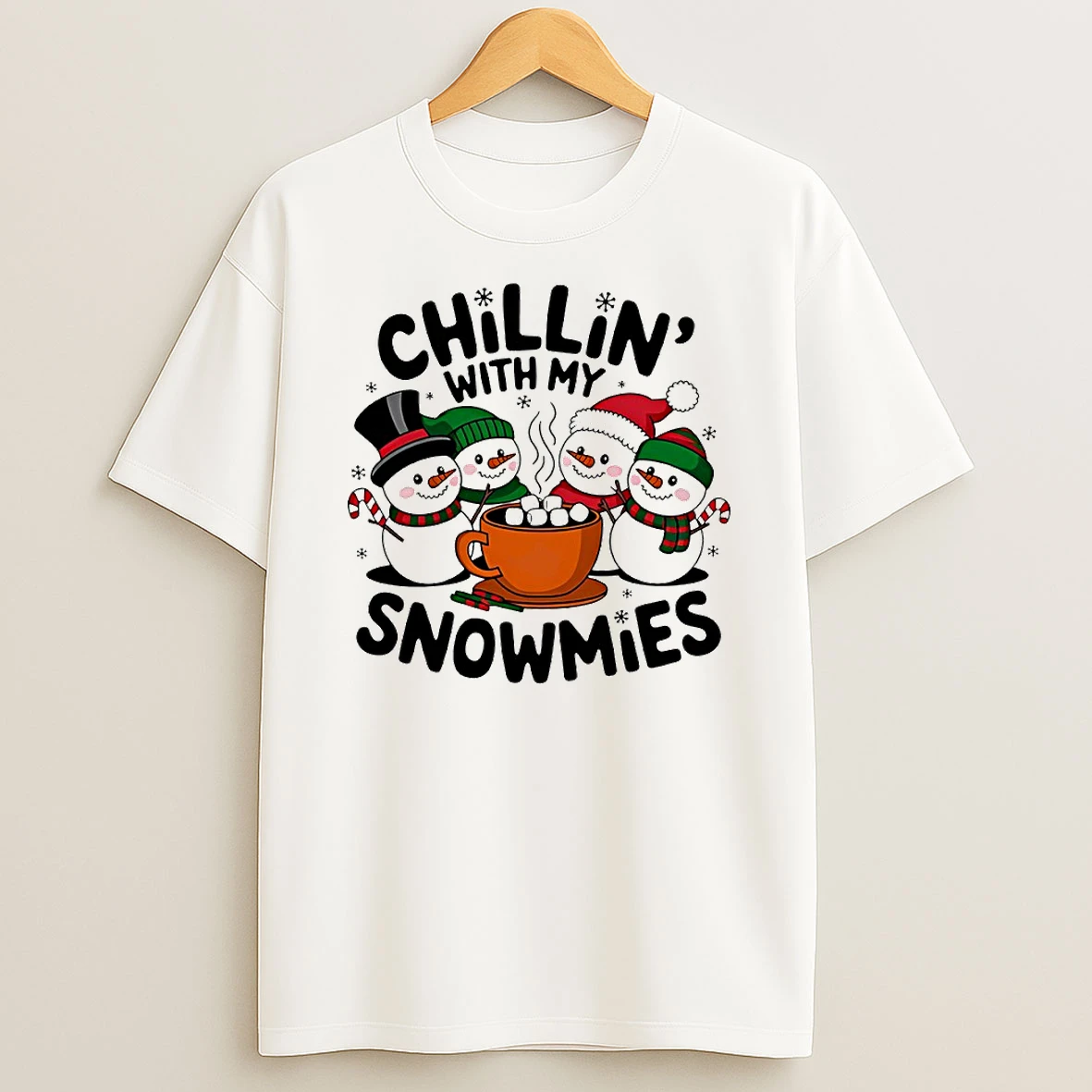 Chillin With My Snowmies Circle T Shirt