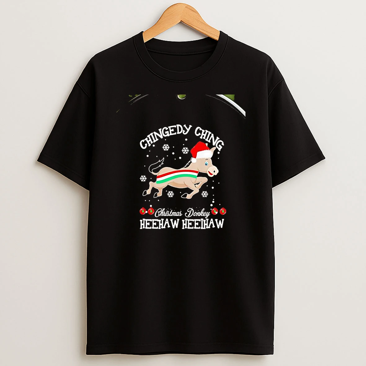 Chingedy Ching Christmas Donkey Heehaw Heehaw Chriast T Shirt