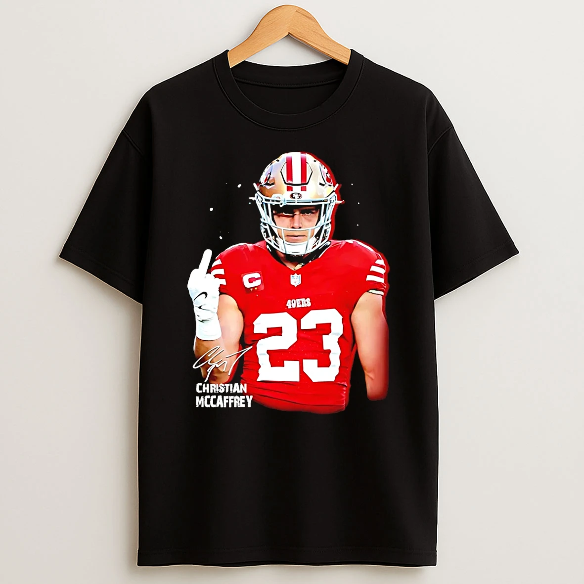 Christian Mccaffrey San Francisco 49ers Middle Finger 2025 T Shirt