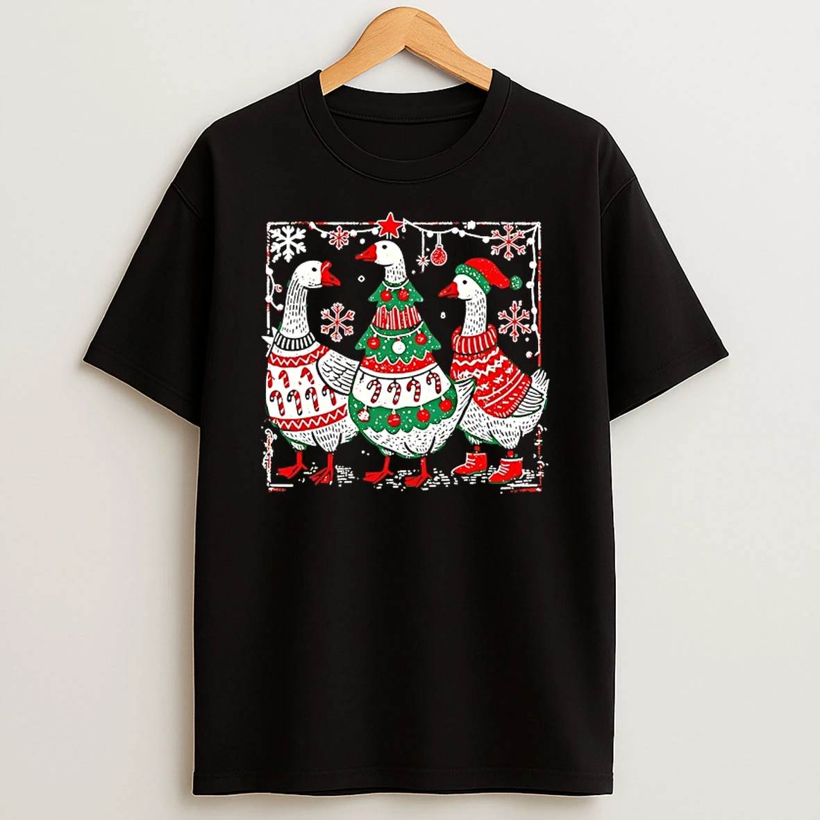 Christmas Geese T Shirt