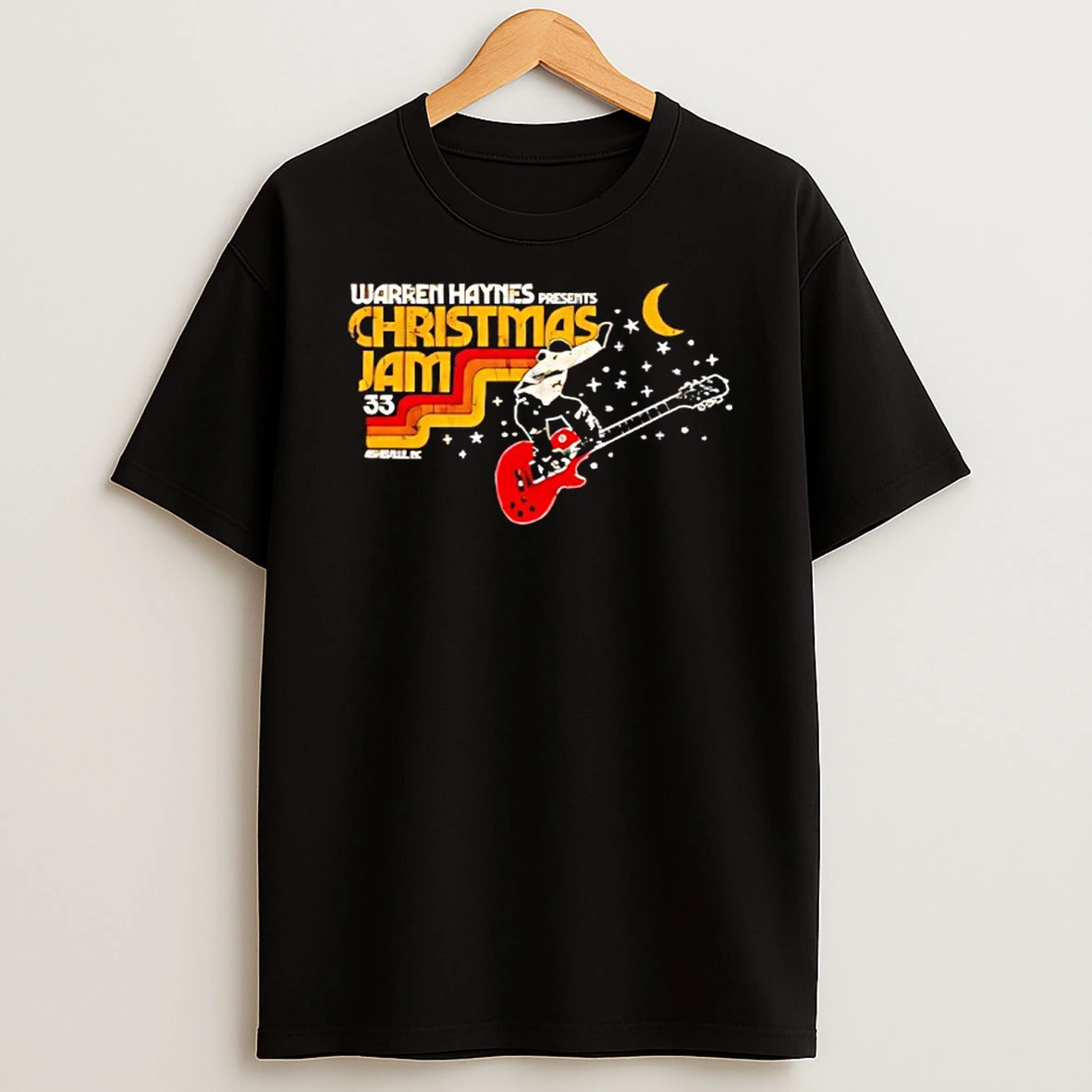 Christmas Jam 33 Asheville Nc Guitar T Shirt