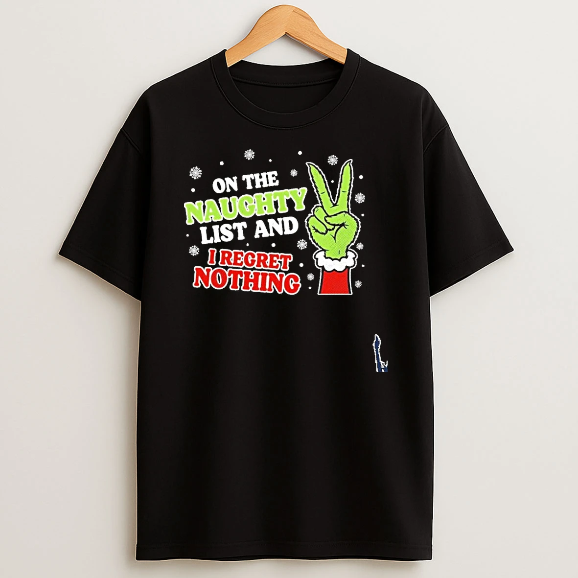 Christmas On Naughty List I Regret Nothing Xmas T Shirt