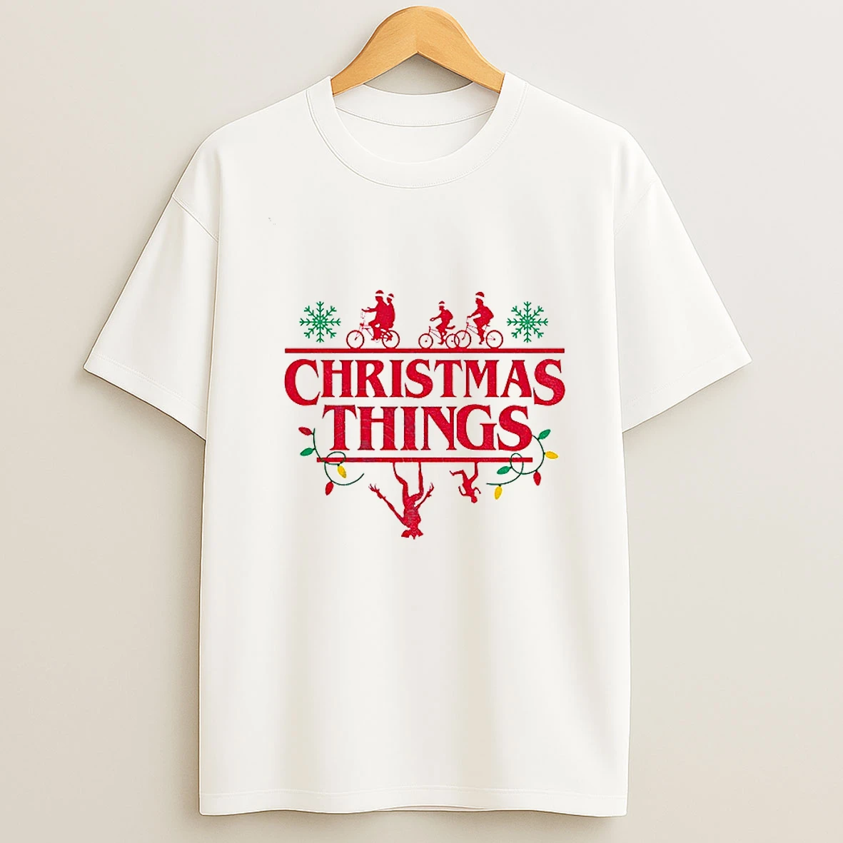 Christmas Things Stranger Christmas Upside Down Merry Christmas Hot Movie 2025 T Shirt