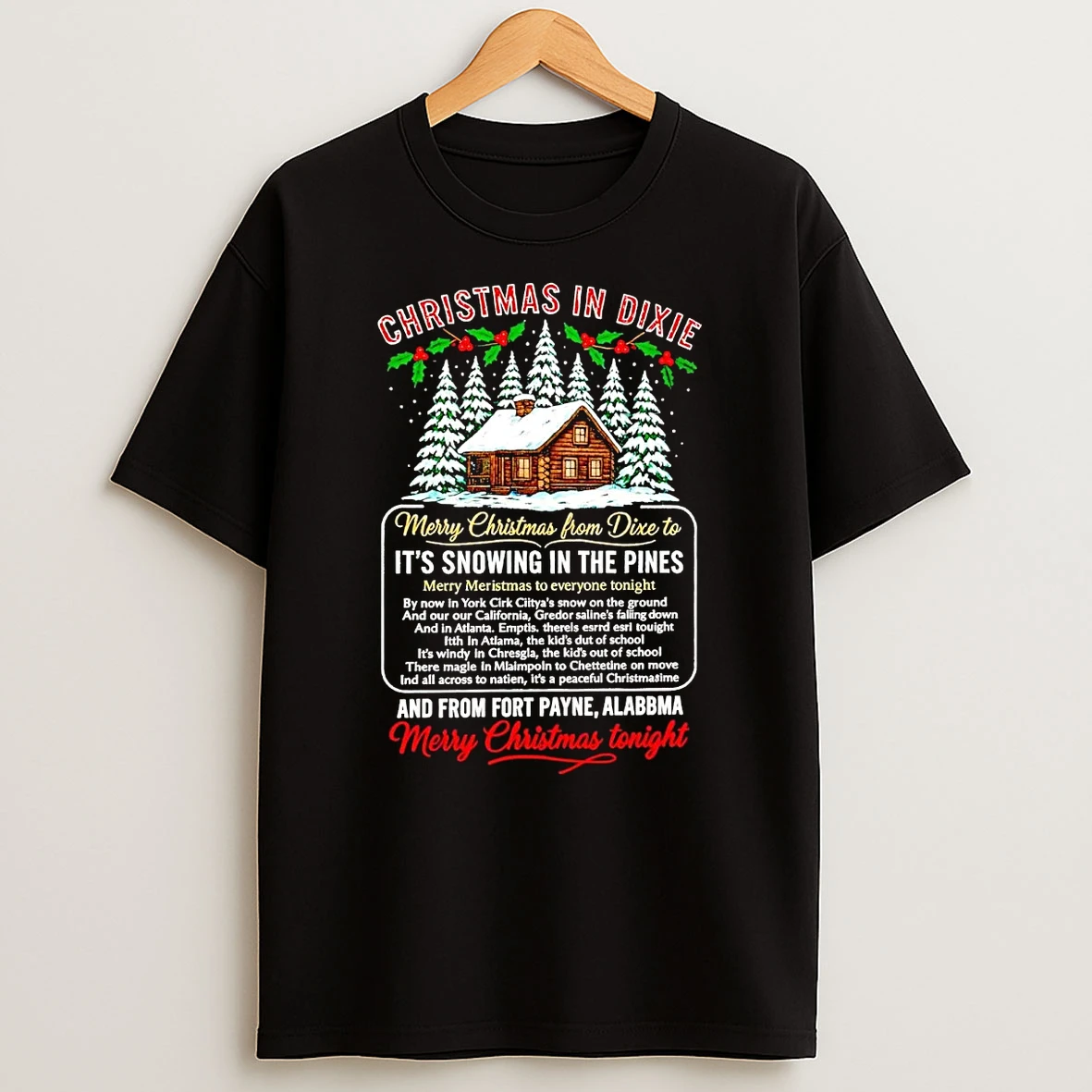 Christmas In Dixie And From Fort Payne T Shirt