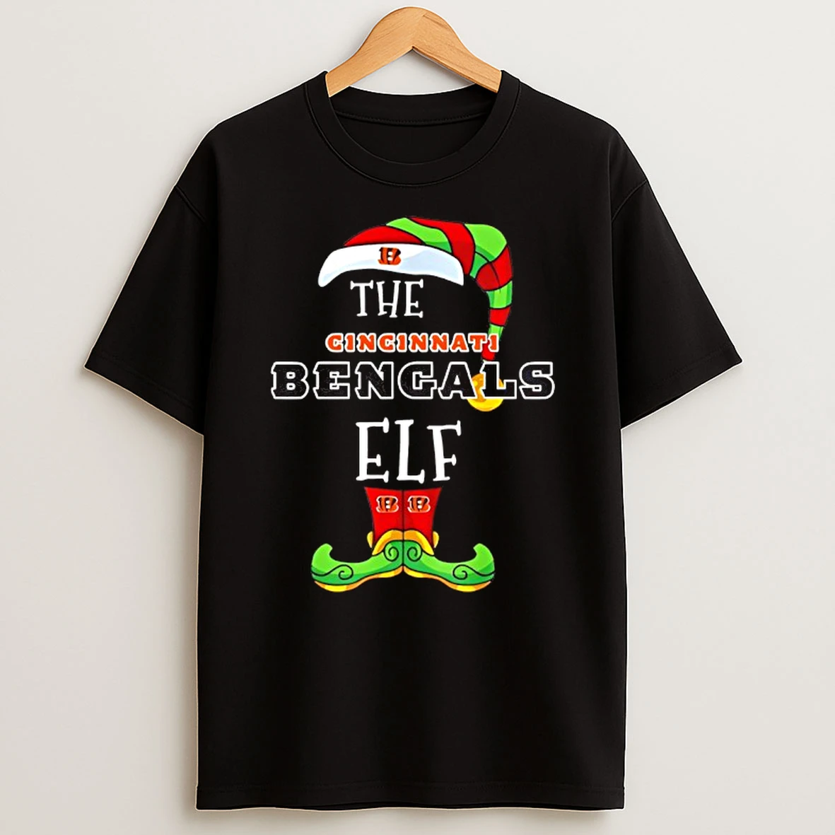 Cincinnati Bengals Christmas Elf T Shirt