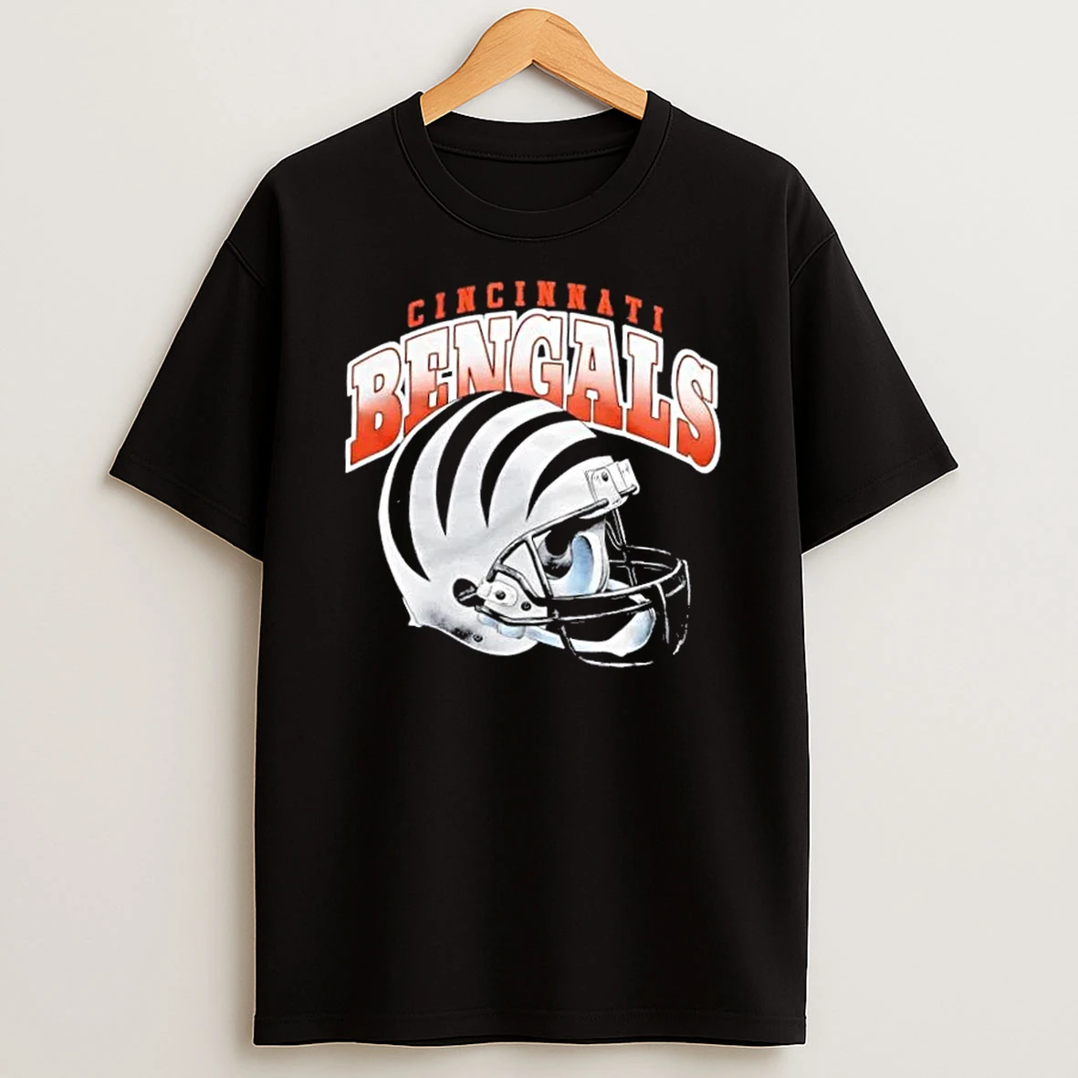 Cincinnati Bengals Gradient Football Helmet T Shirt