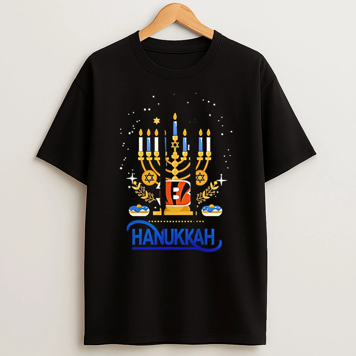 Cincinnati Bengals Happy Hanukkah T Shirt
