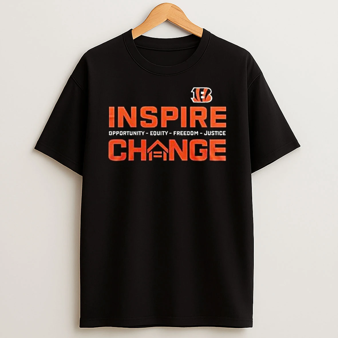 Cincinnati Bengals Inspire Change Opportunity Equity Freedom Justice T Shirt