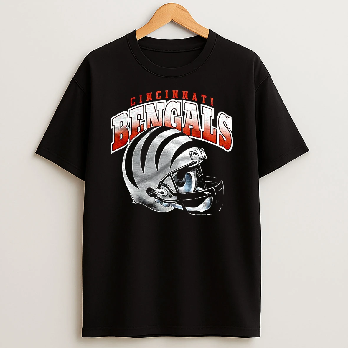 Cincinnati Bengals Nfl Logo Gradient Helmet Football Lover T Shirt