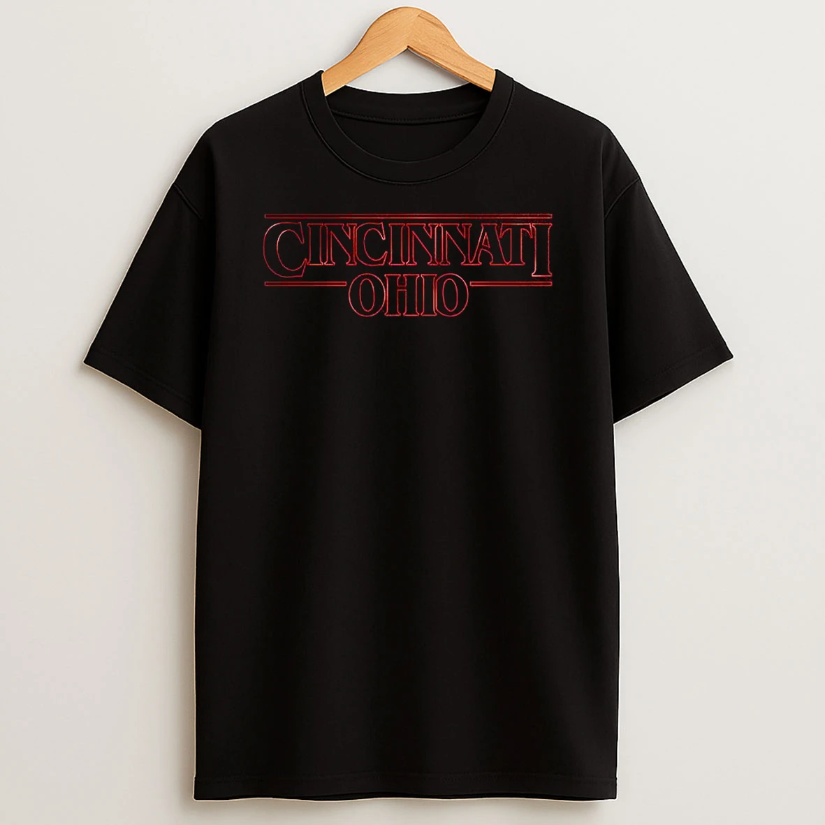 Cincinnati Ohio Stranger Things Logo T Shirt